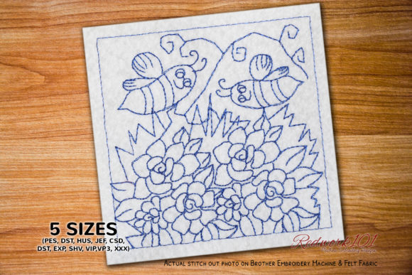 Review: Bee Flying on the Flower Design