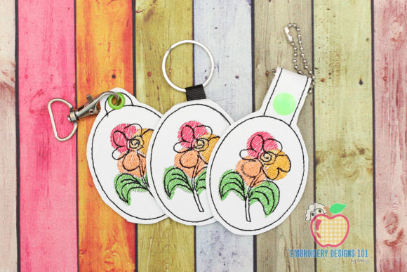 Review: Colorful Flower Keyfob Keychain ITH for Apparel