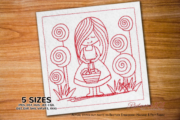 Review: Girl Holding a Basket Lineart for Craft Fairs