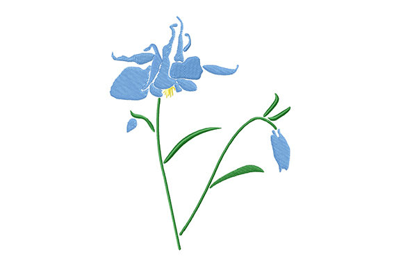 Reviewing the Blue Columbine Flower Embroidery Design